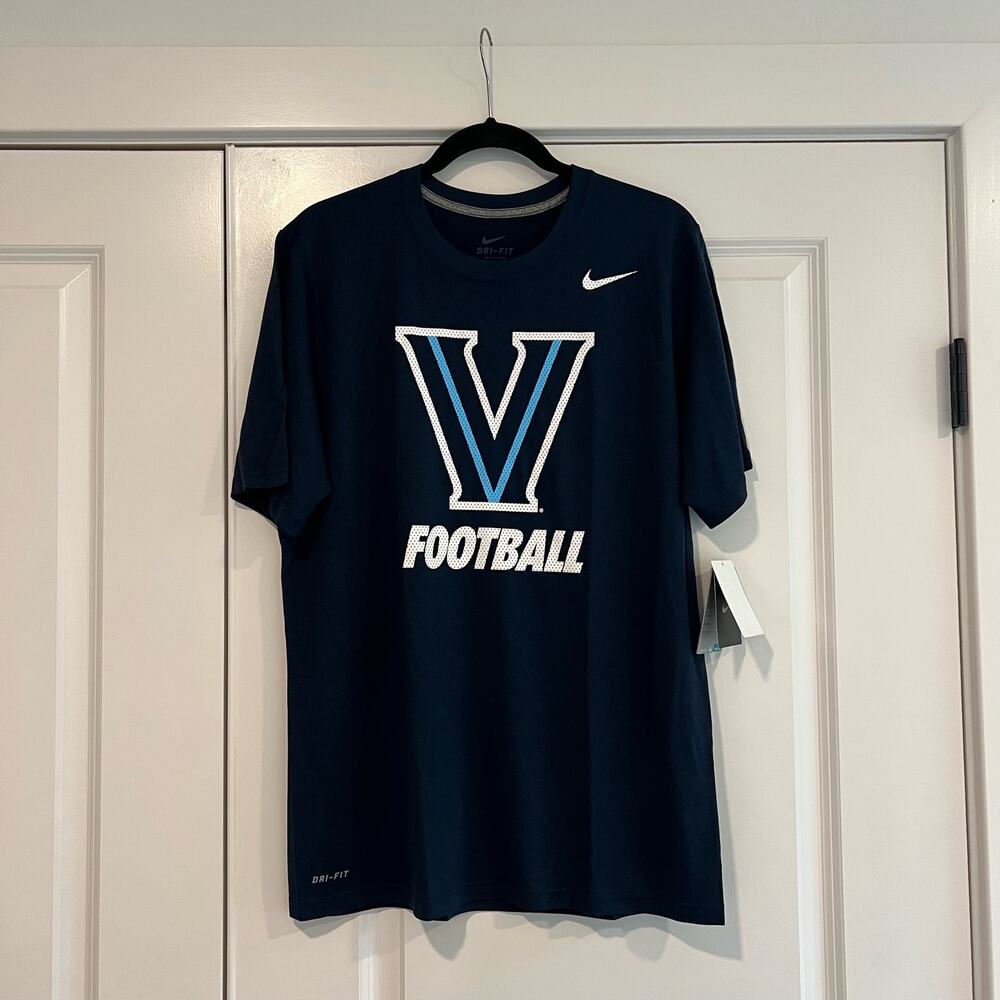 NWT Nike Dri‎ Fit Villanova T Shirt Dark Blue Size Large